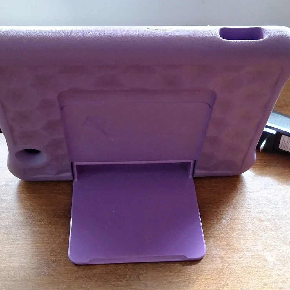 Purple Tablet with Protective Case, Amazons 7 Tablet, Child Subscriptions Avail